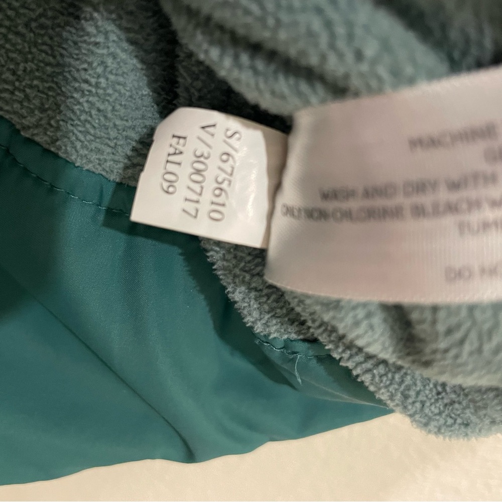 Old Navy Teal Puffer Vest Women’s XL  Snap Front Quilted Winter Fleece Lined - Picture 9 of 10